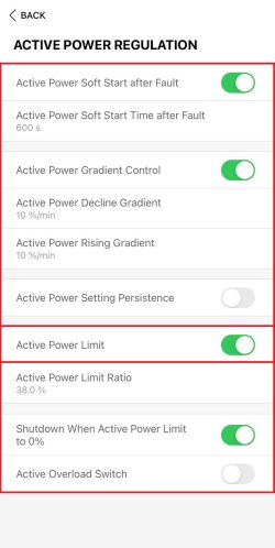 Active Power Regulation